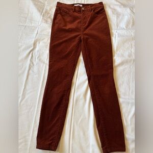 LOFT Rust Corduroy Pants